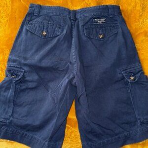 Polo Ralph Lauren Boys Size 18 Cargo Shorts Navy Blue Cotton Utility Pockets